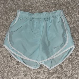 item: Nike athletic shorts 
size: small
color: aqua blue/white